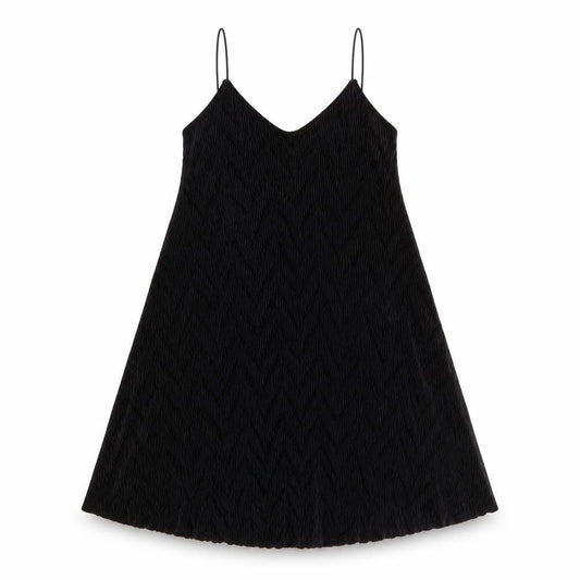 Marks & Spencer Womens Black Polyester Tank Dress Size 12 V-Neck Pullover