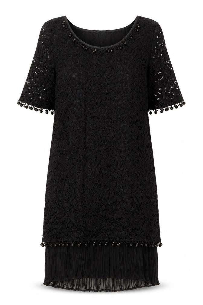 J.Taylor Womens Black Viscose A-Line Size 14 Round Neck Pullover