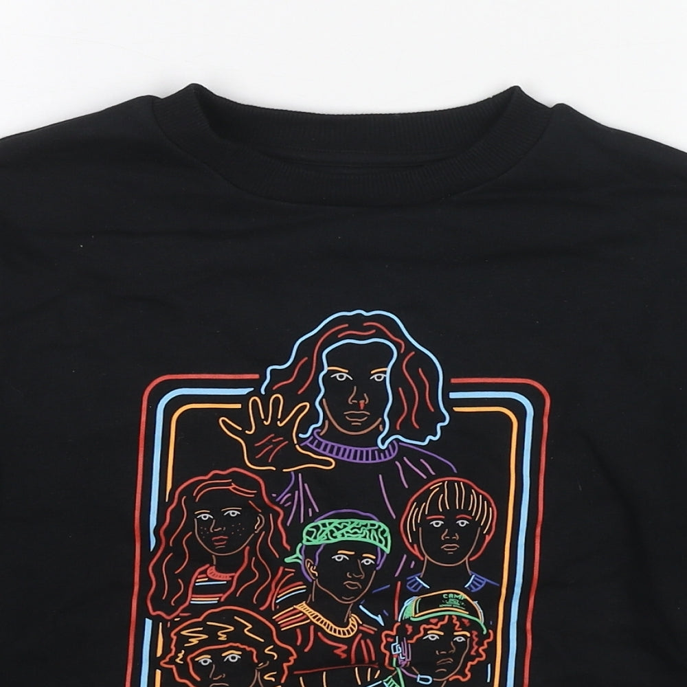 Netflix Boys Black Polyester Pullover Sweatshirt Size 7-8 Years Pullover - Stranger Things