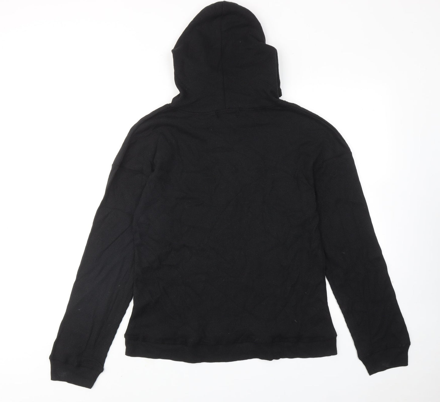 Missguided Womens Black Cotton Pullover Hoodie Size 10 Pullover