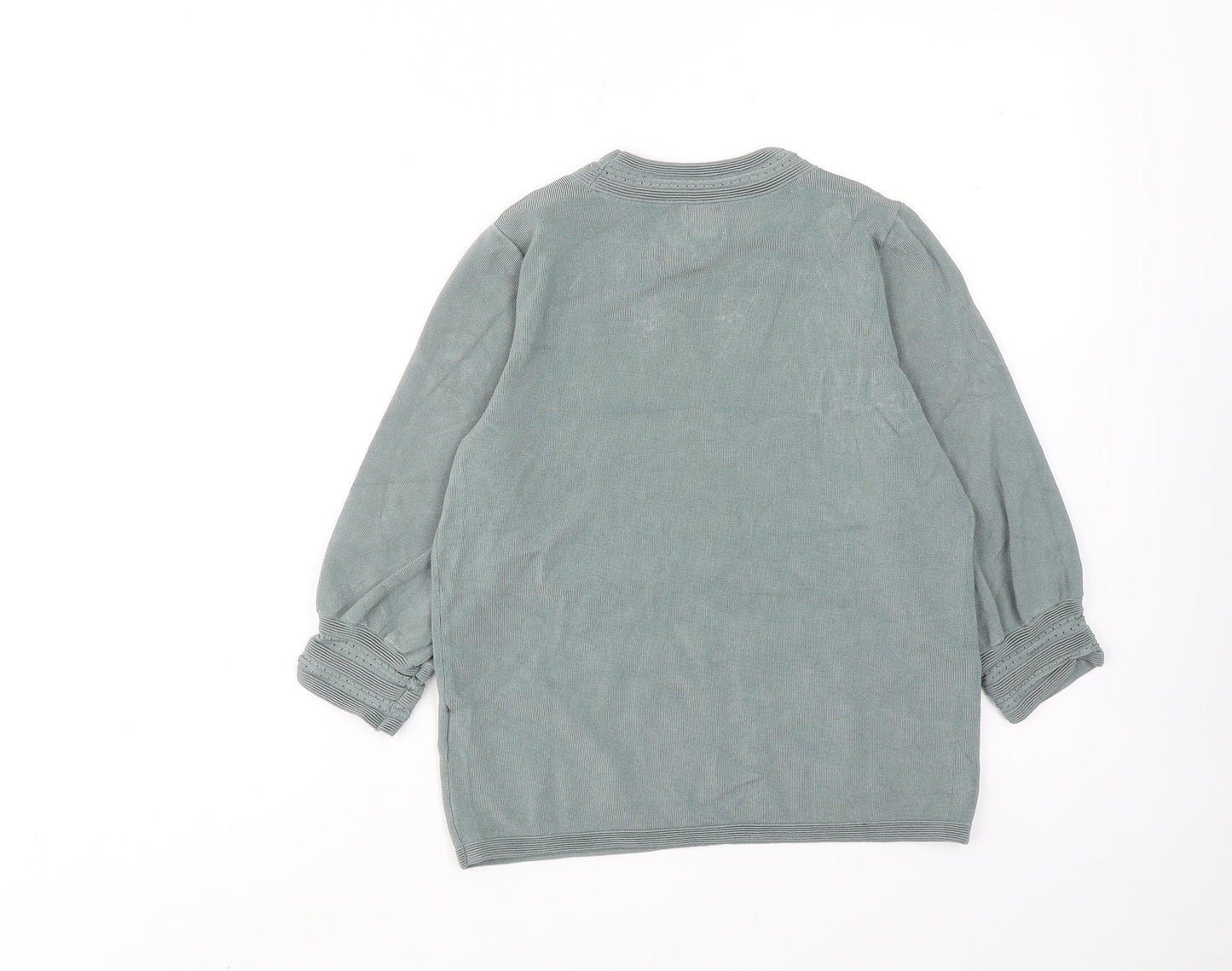 H&M Womens Blue Round Neck Viscose Pullover Jumper Size XS