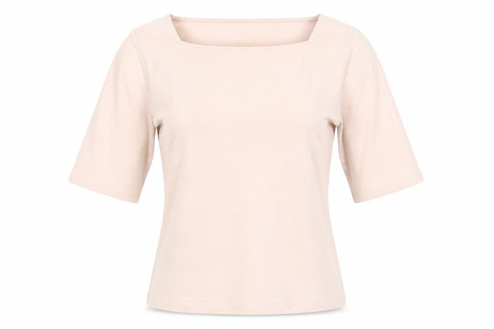 Autograph Womens Pink Modal Basic T-Shirt Size 10 Square Neck