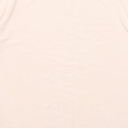 Brand and care label for Autograph women’s pink modal basic t-shirt, size UK 10, square neck