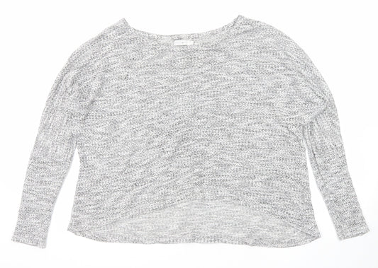 Only Womens Grey Round Neck Viscose Pullover Jumper Size L