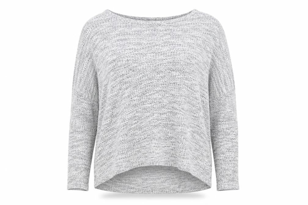 Only Womens Grey Round Neck Viscose Pullover Jumper Size L
