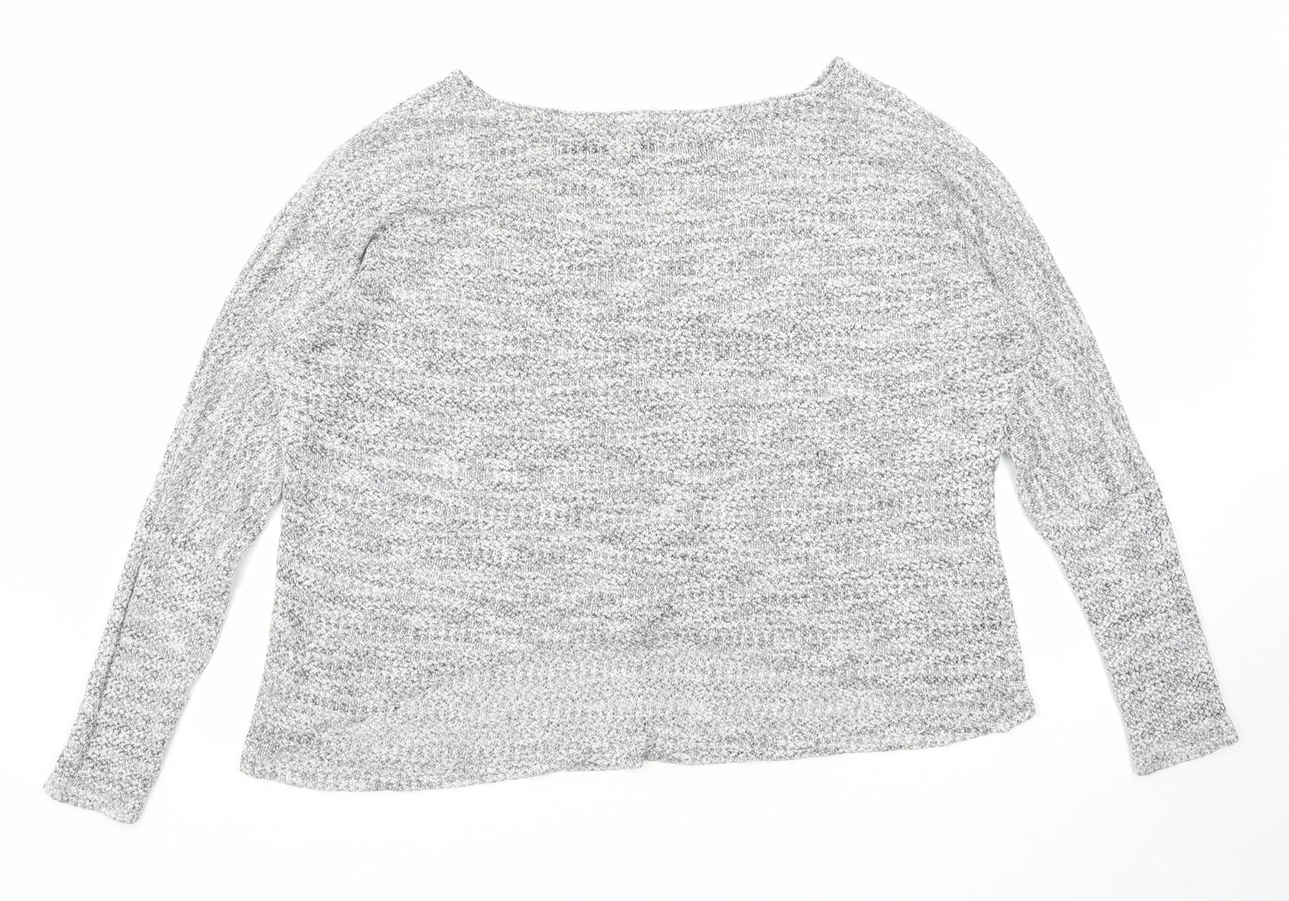 Only Womens Grey Round Neck Viscose Pullover Jumper Size L