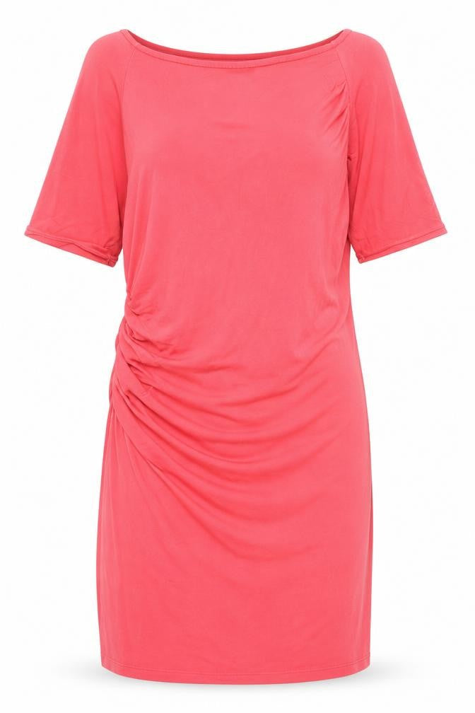 Marks & Spencer Womens Pink Polyester Shift Size 12 Round Neck Pullover