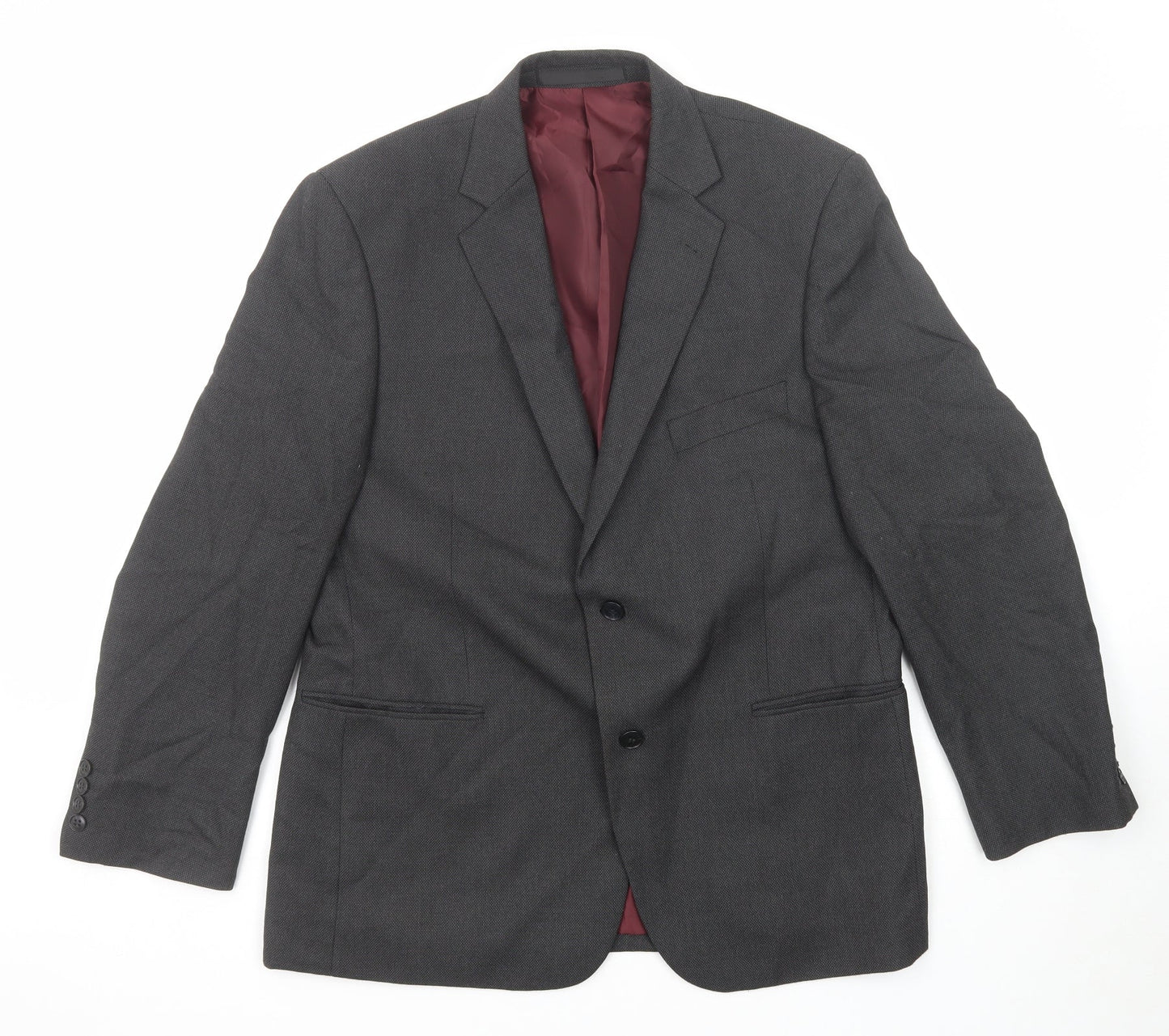 Marks and Spencer Mens Grey Polyester Jacket Suit Jacket Size 42 Regular