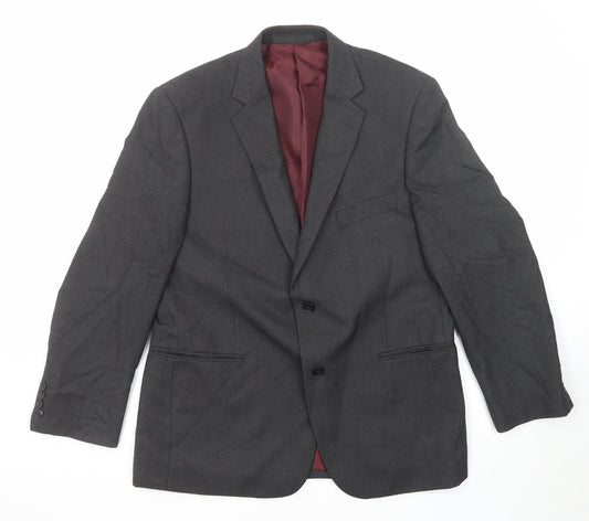 Marks and Spencer Mens Grey Polyester Jacket Suit Jacket Size 42 Regular