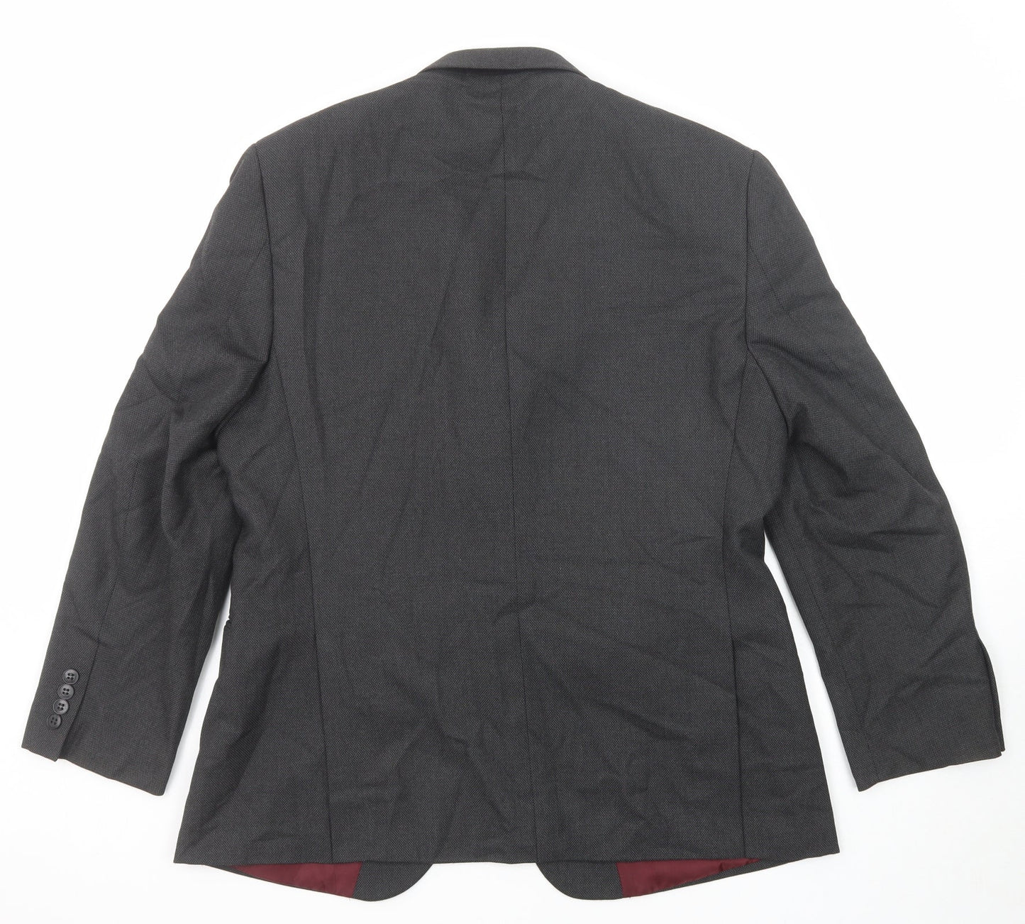 Marks and Spencer Mens Grey Polyester Jacket Suit Jacket Size 42 Regular