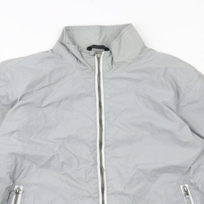 Close-up detail of Red Herring men’s grey jacket, size M, zip