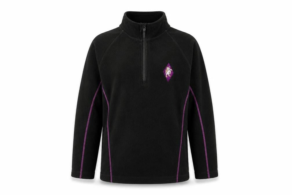 Kukri Girls Black Polyester Pullover Sweatshirt Size 11-12 Years Zip