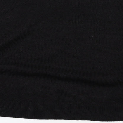 H&M Womens Black Round Neck Acrylic Pullover Jumper Size S