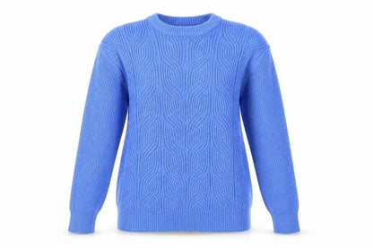 John Lewis Womens Blue Round Neck Nylon Pullover Jumper Size 8