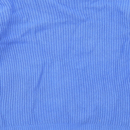 John Lewis Womens Blue Round Neck Nylon Pullover Jumper Size 8