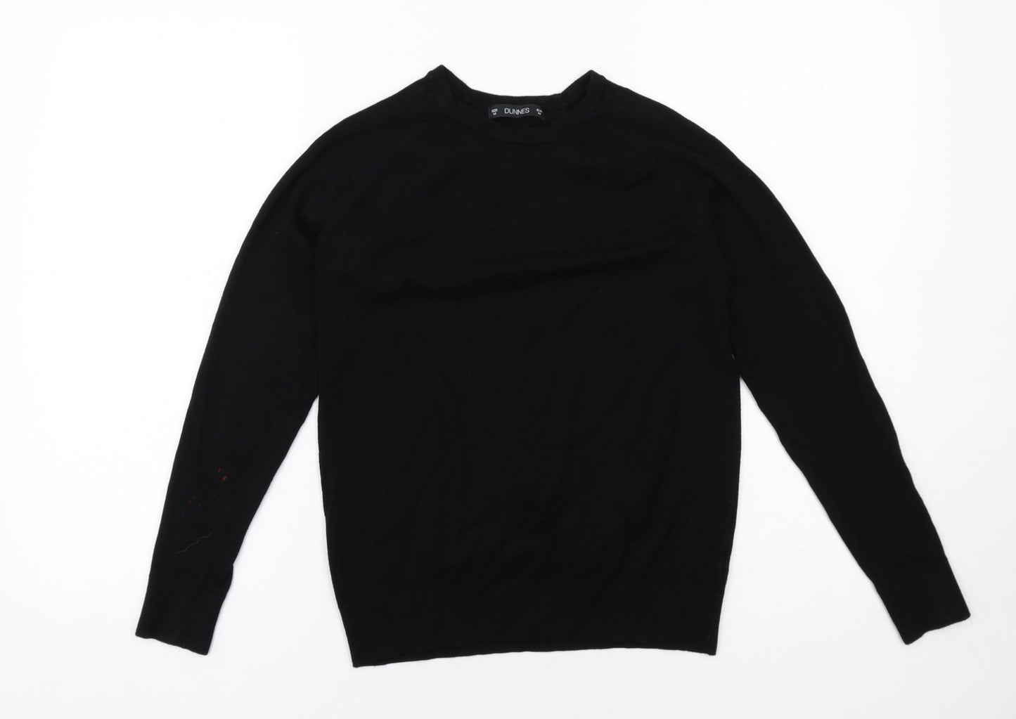 Dunnes Stores Womens Black Round Neck Viscose Pullover Jumper Size M