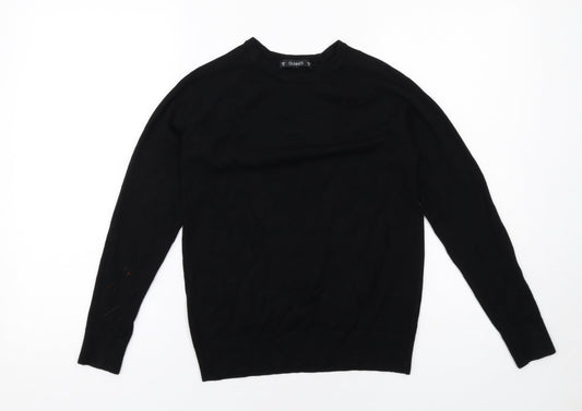 Dunnes Stores Womens Black Round Neck Viscose Pullover Jumper Size M