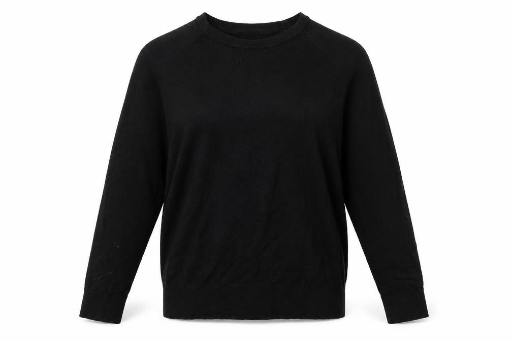 Dunnes Stores Womens Black Round Neck Viscose Pullover Jumper Size M