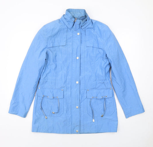 Anna Rose Womens Blue Jacket Size 12 Zip