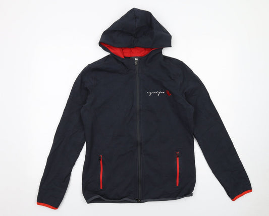 Equifax Womens Black Cotton Jacket Size L Zip
