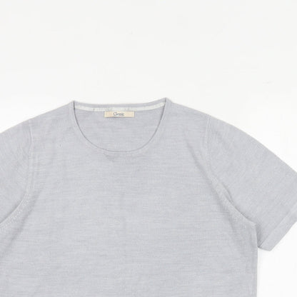 Classics Womens Grey Round Neck Acrylic Pullover Jumper Size 14