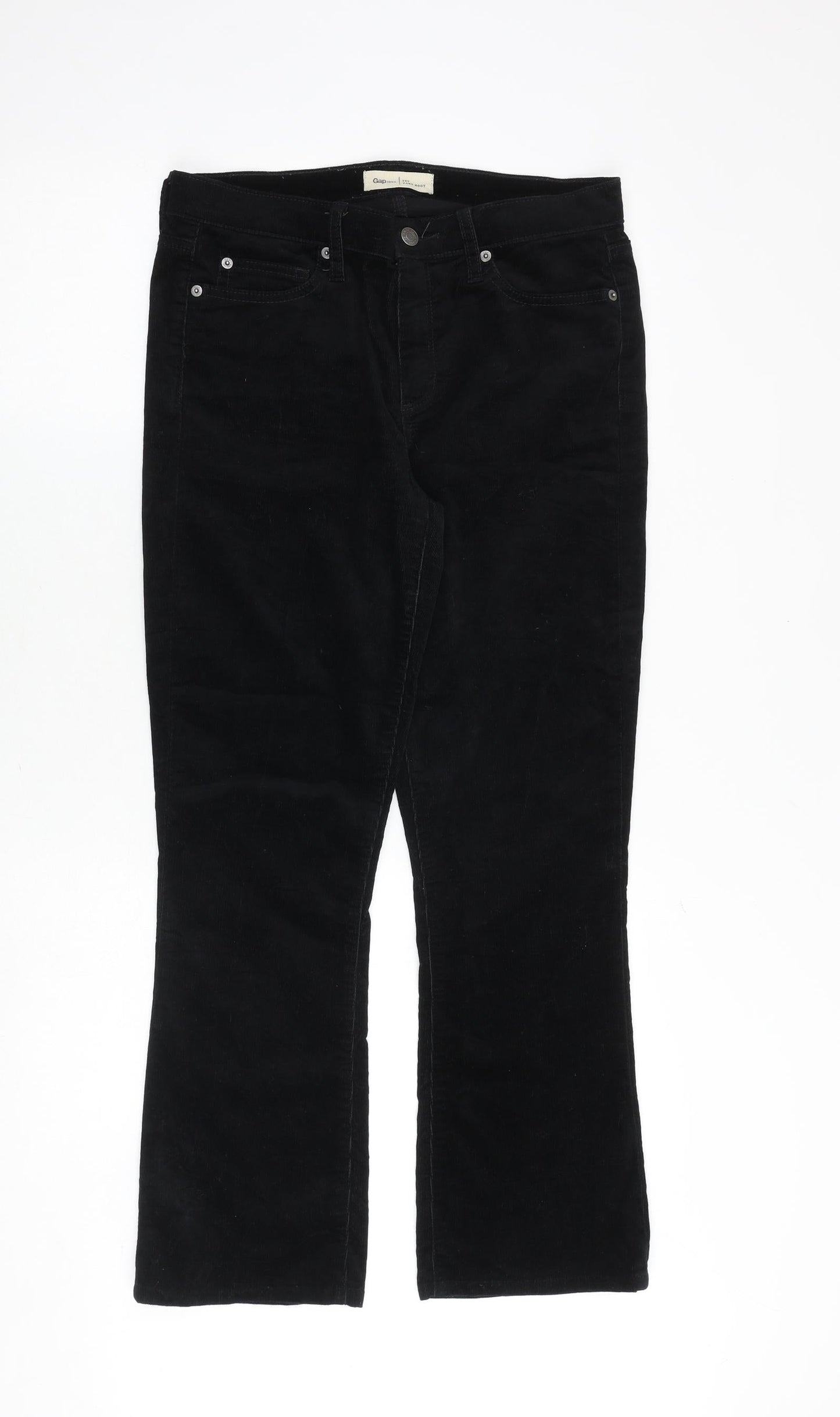 Gap Womens Black Cotton Trousers Size 29 in Regular Zip