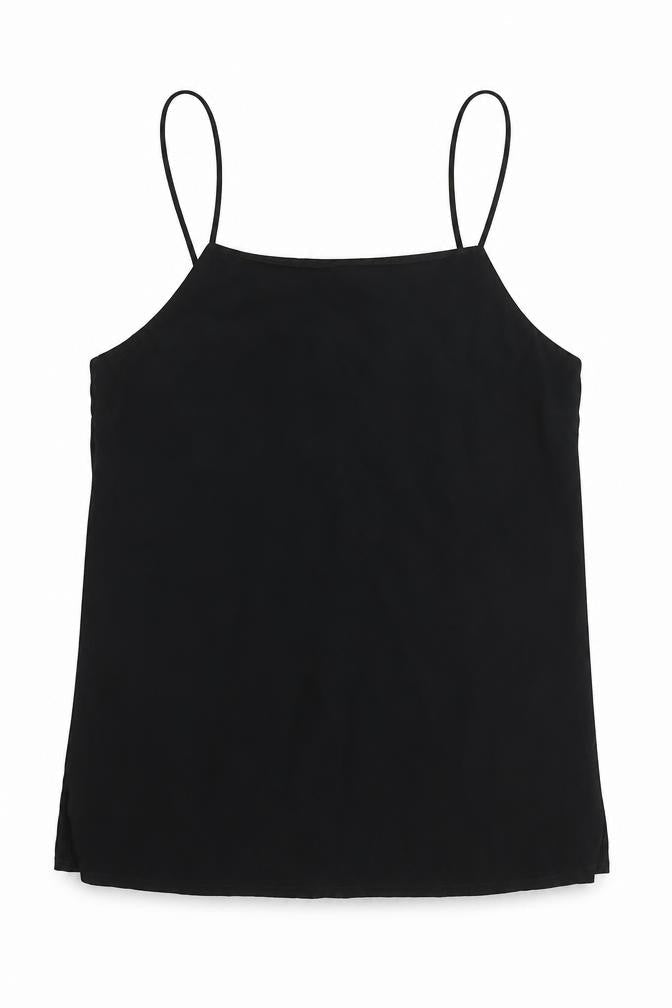 Warehouse Womens Black Polyester Camisole Tank Size S Square Neck
