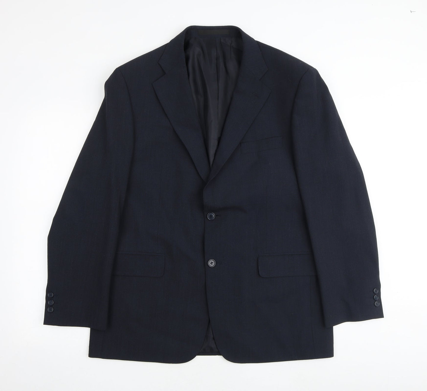Marks and Spencer Mens Blue Polyester Jacket Suit Jacket Size 42 Regular