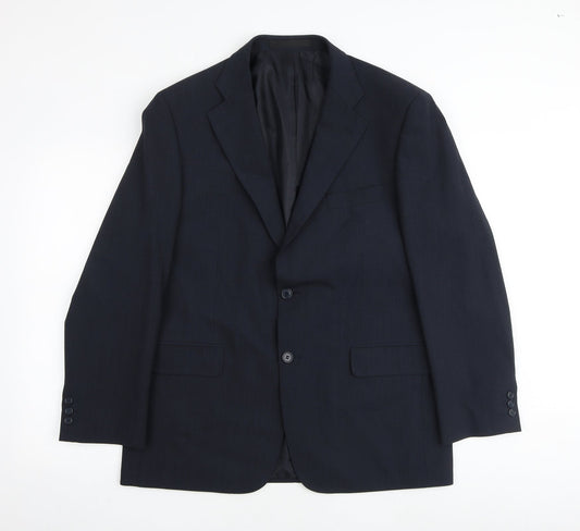 Marks and Spencer Mens Blue Polyester Jacket Suit Jacket Size 42 Regular