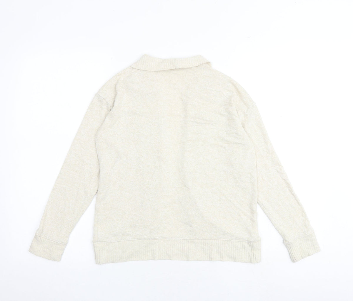 Gap Girls Beige V-Neck Viscose Cardigan Jumper Size L Pullover