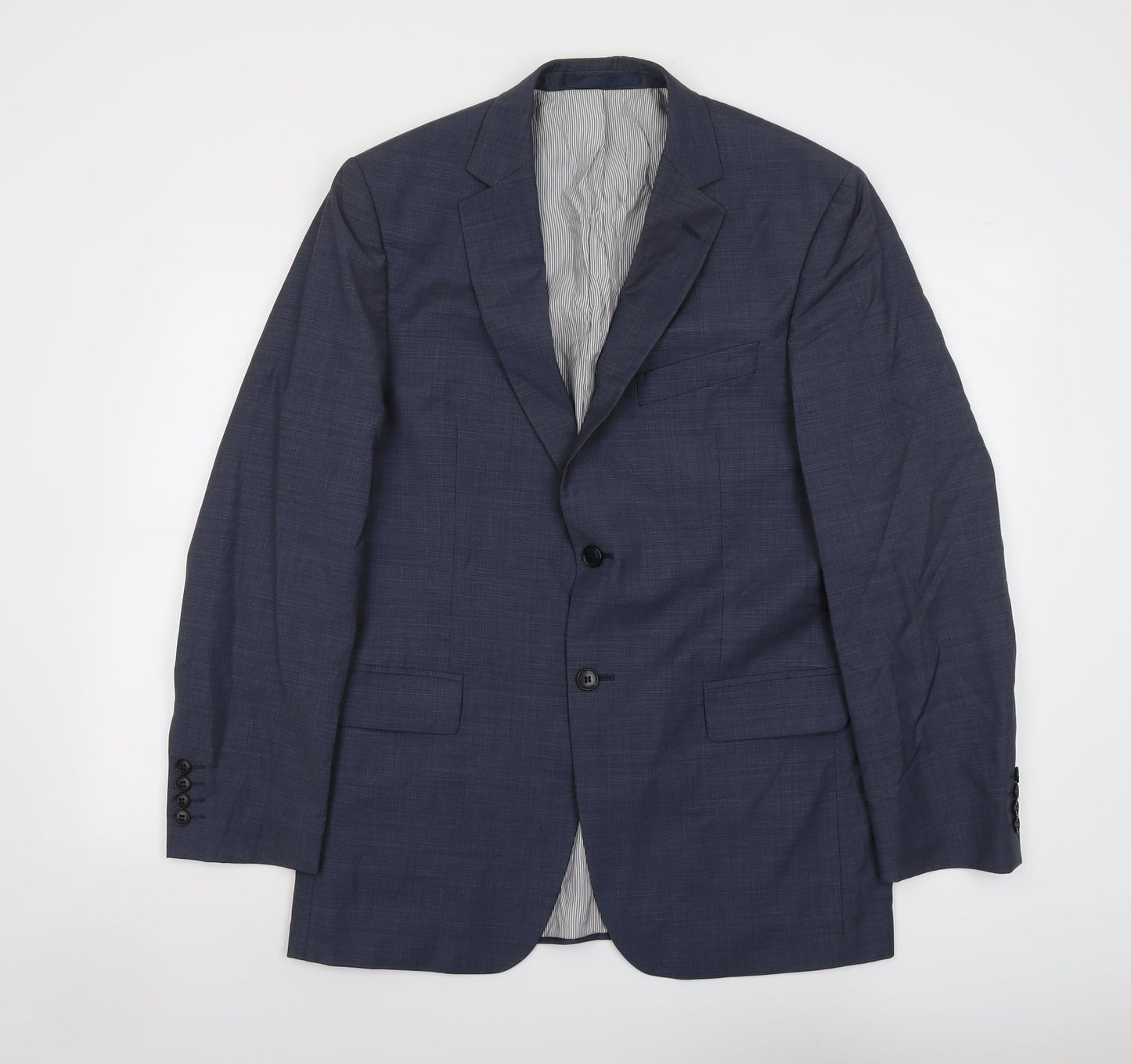 Marks and Spencer Mens Blue Wool Jacket Suit Jacket Size 40 Regular