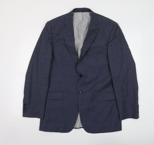 Marks and Spencer Mens Blue Wool Jacket Suit Jacket Size 40 Regular