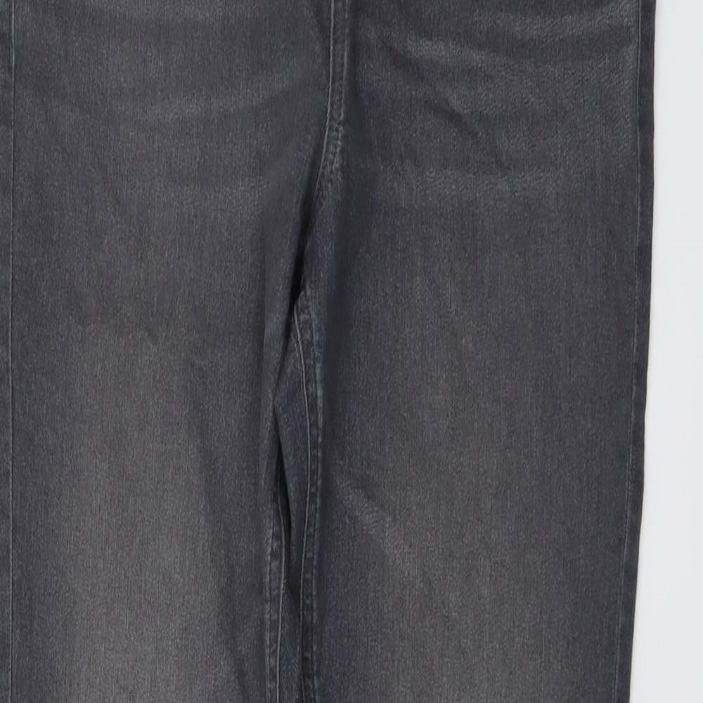 Marks and Spencer Womens Grey Cotton Jegging Jeans Size 12 L27 in Regular