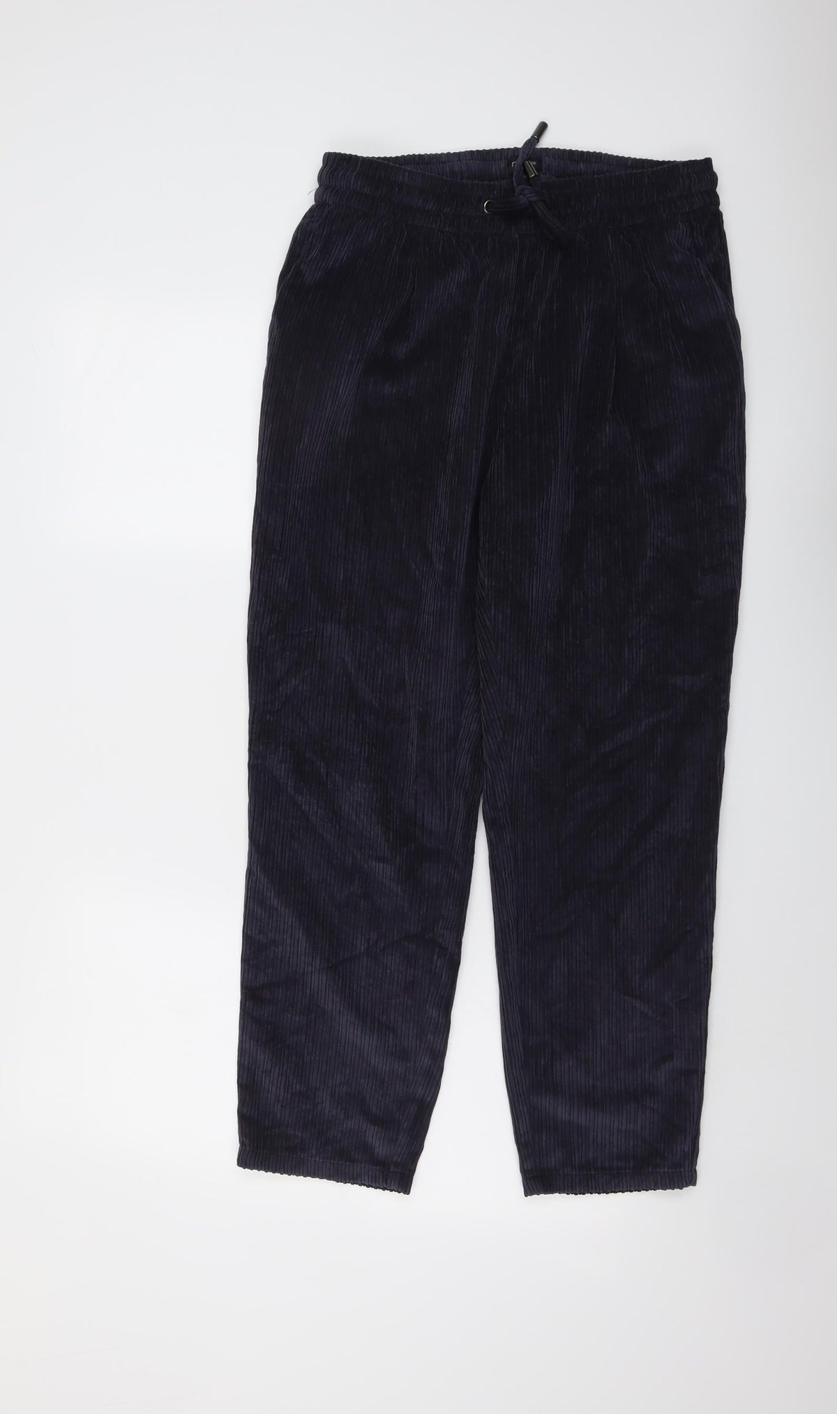 NEXT Womens Purple Polyester Trousers Size 10 L26 in Regular Drawstring