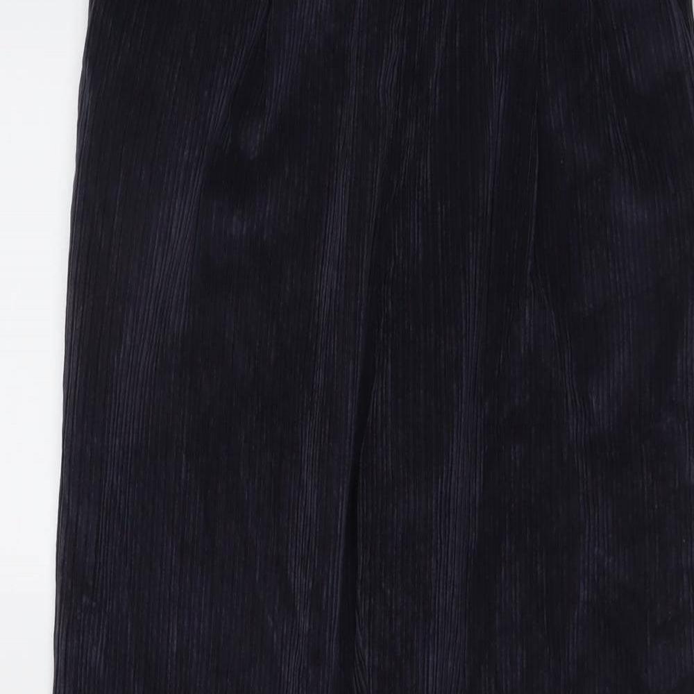 NEXT Womens Purple Polyester Trousers Size 10 L26 in Regular Drawstring