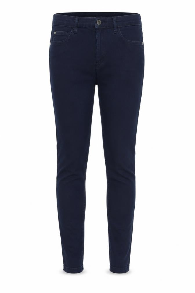 Marks & Spencer Womens Blue Cotton Skinny Jeans Size 12 L27 in Regular Button