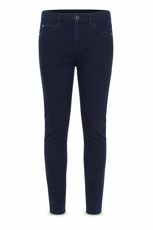 Marks & Spencer Womens Blue Cotton Skinny Jeans Size 12 L27 in Regular Button