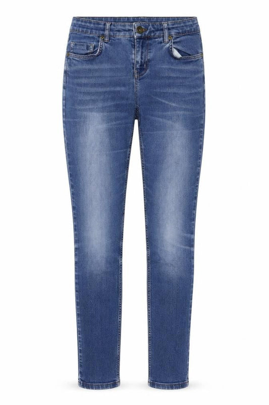 Oasis Womens Blue Cotton Skinny Jeans Size 30 in L30 in Regular Button