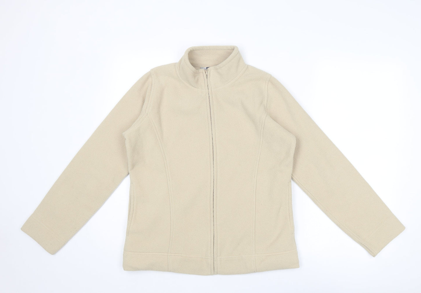 EWM Womens Beige Jacket Size 10 Zip - Size 10-12