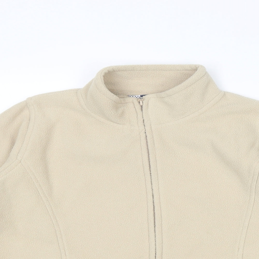 EWM Womens Beige Jacket Size 10 Zip - Size 10-12