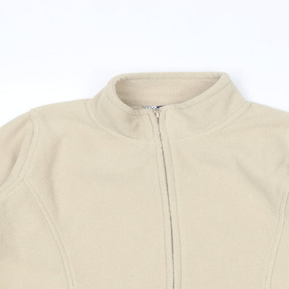 EWM Womens Beige Jacket Size 10 Zip - Size 10-12