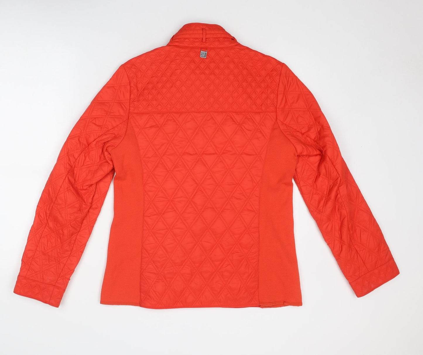 Norman Womens Red Quilted Jacket Size 10 Zip