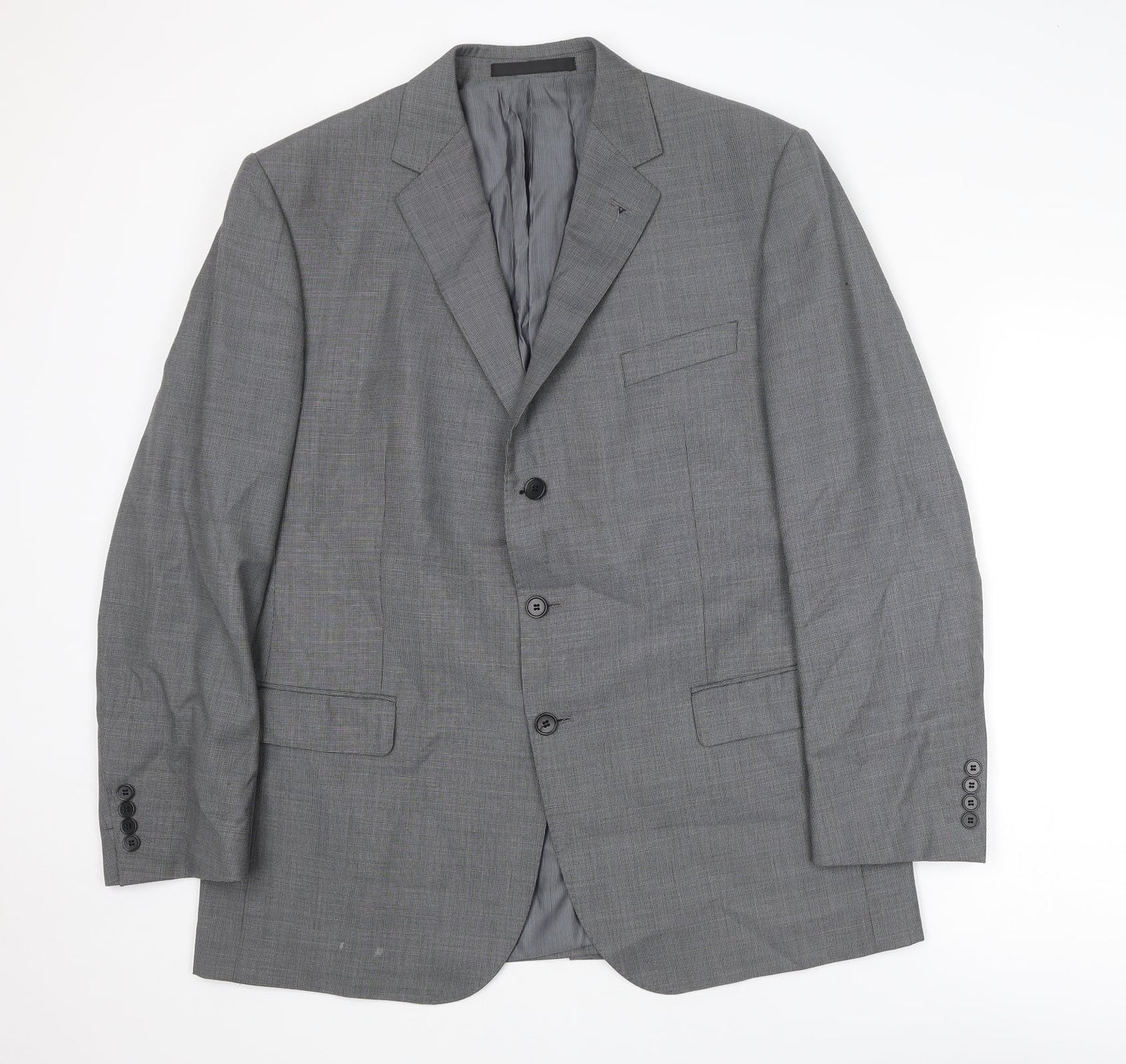 Marks and Spencer Mens Grey Polyester Jacket Suit Jacket Size 44 Regular