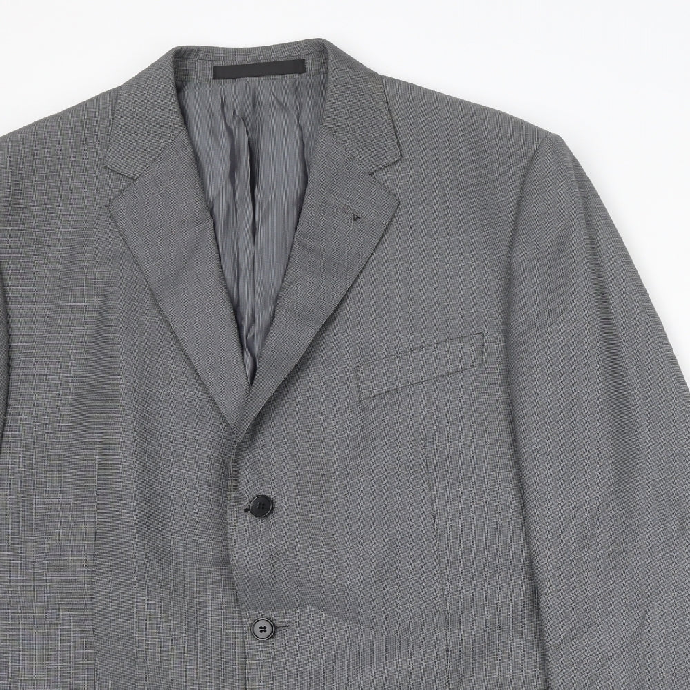 Marks and Spencer Mens Grey Polyester Jacket Suit Jacket Size 44 Regular