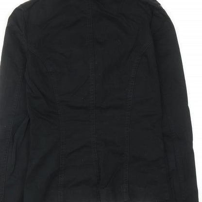 H&M Womens Black Jacket Size 6 Button