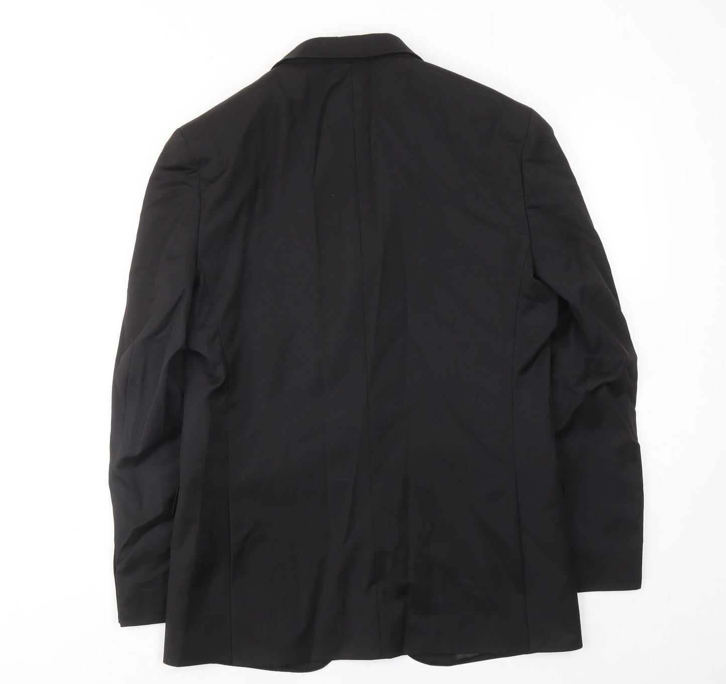 Marks and Spencer Mens Black Wool Jacket Suit Jacket Size 38 Regular