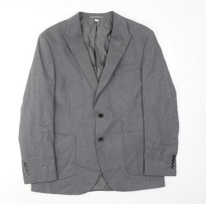 Additional front view of Autograph men’s grey polyester jacket suit jacket, size 42, regular