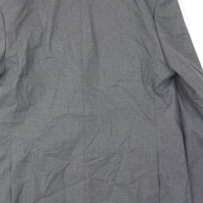 Brand and care label for Autograph men’s grey polyester jacket suit jacket, size 42, regular