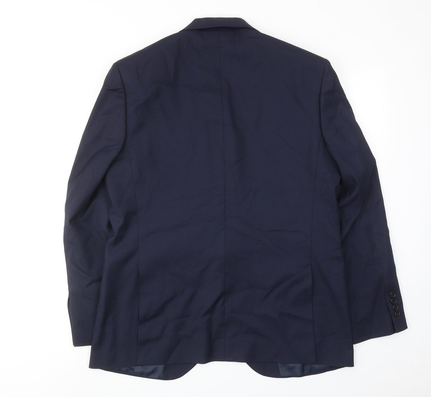 Marks and Spencer Mens Blue Polyester Jacket Suit Jacket Size 42 Regular