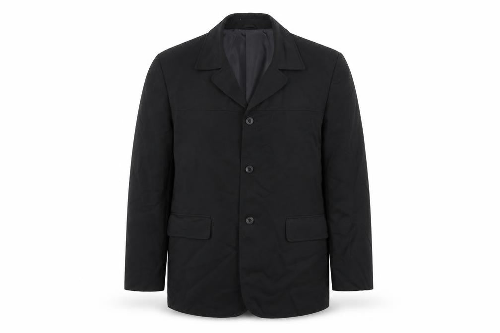 Monitor Mens Black Polyester Jacket Blazer Size 42 Regular
